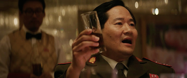 Charles Chun in character in a still from the film The Interview