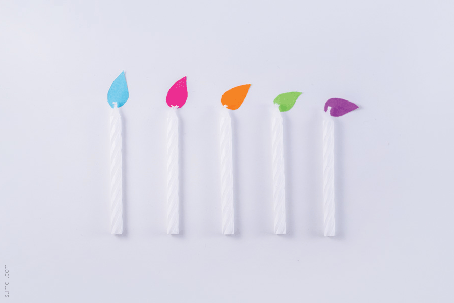 paper birthday candles